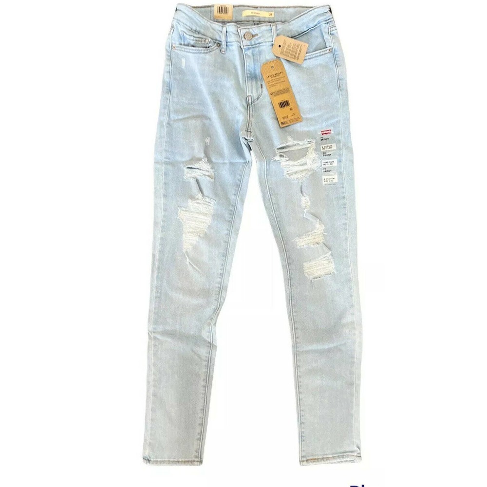 Levi's Sculp 711 Skinny Jeans, Lightwash, Hypersoft NWT Woman Size 27X30 BG